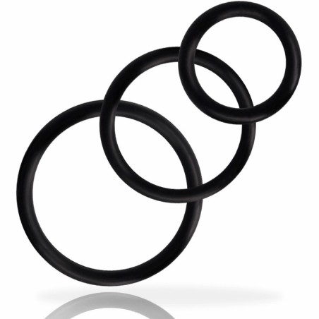 Addicted Toys - Set Di Anelli Per Pene Nero - Addicted Toys - Anelli Fallici | erosidea.com