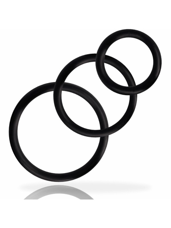 Addicted Toys - Set Di Anelli Per Pene Nero - Addicted Toys - Anelli Fallici | erosidea.com