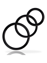 Addicted Toys - Set Di Anelli Per Pene Nero - Addicted Toys - Anelli Fallici | erosidea.com