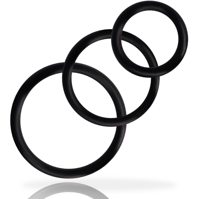 Addicted Toys - Set Di Anelli Per Pene Nero - Addicted Toys - Anelli Fallici | erosidea.com