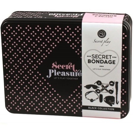 Secretplay - Bdsm Set 8 Pcs Nero - SECRETPLAY 100% FETISH - Kit Bondage e Sadomaso | erosidea.com