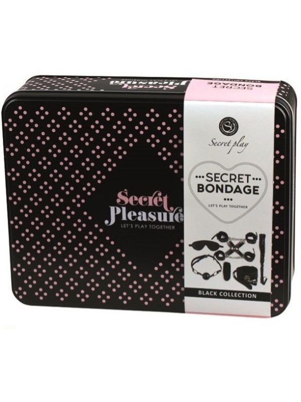 Secretplay - Bdsm Set 8 Pcs Nero - SECRETPLAY 100% FETISH - Kit Bondage e Sadomaso | erosidea.com