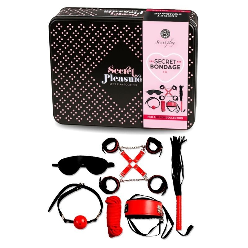 Secretplay - Bdsm Set 6 Pcs Rossa Collection - SECRETPLAY 100% FETISH - Kit Bondage e Sadomaso | erosidea.com