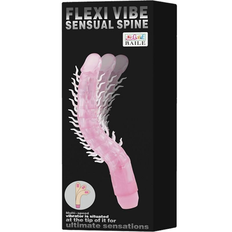 Baile Dildo Vibrante Flessibile Sensual Spine Flexi Vibe Lilla 23.5 Cm - BAILE - Dildo Speciali | erosidea.com