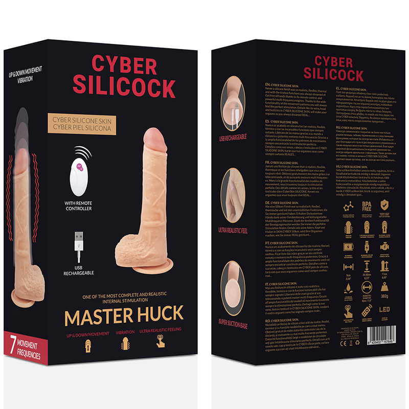 Cyber Silicock - Controle Remoto Realista Mestre Huck - CYBER SILICOCK - Dildo Realistici | erosidea.com