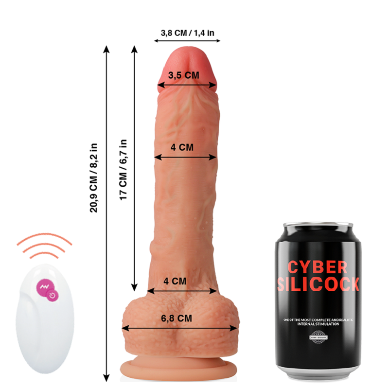 Cyber Silicock - Controle Remoto Realista Mr Rick - CYBER SILICOCK - Dildo Realistici | erosidea.com