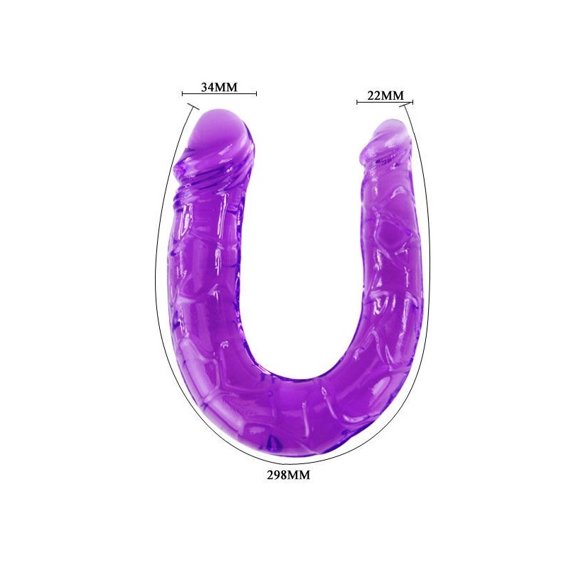 Doppio Dildo In Jelly Flessibile Lilla - BAILE ANAL - Dildo Doppi | erosidea.com