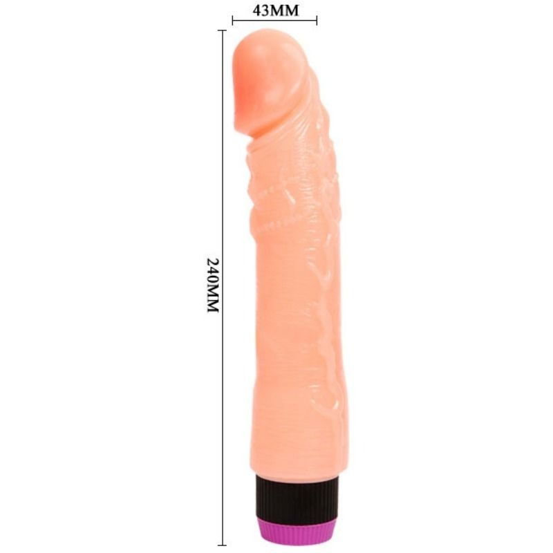 Vibratore Realistico Flessibile Naturale 24 Cm - BAILE VIBRATORS - Dildo Realistici | erosidea.com