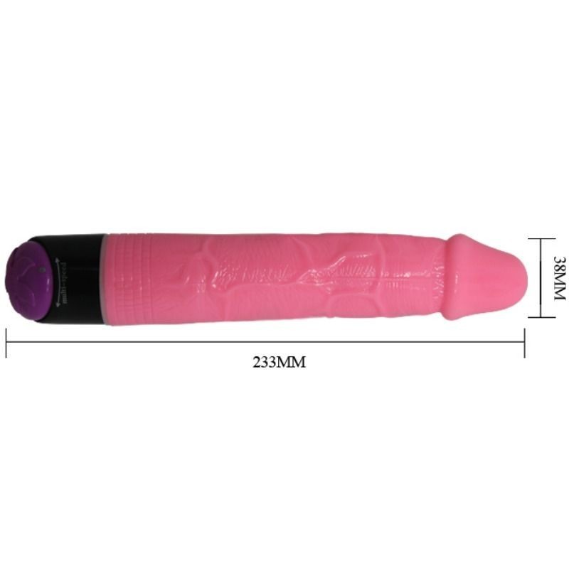 Vibratore Sex Realistico Colorato Rosa 23 Cm - BAILE - Dildo Realistici | erosidea.com