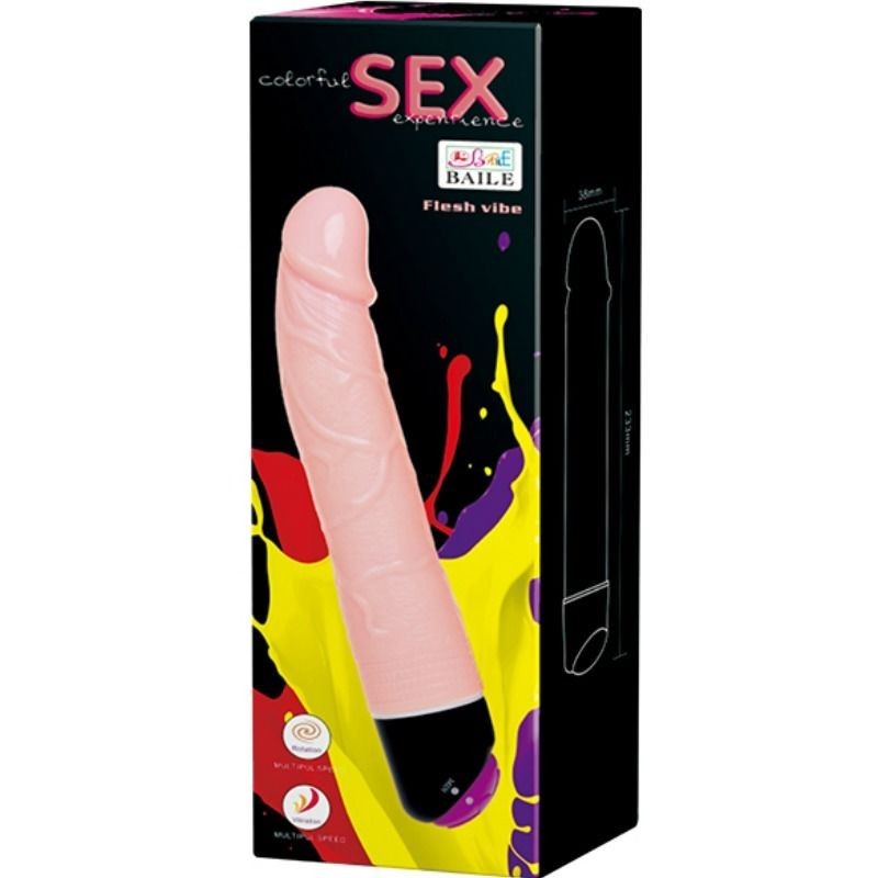 Vibrazione E Rotazione Sessuale Colorata 24 Cm - BAILE - Vibratori | erosidea.com