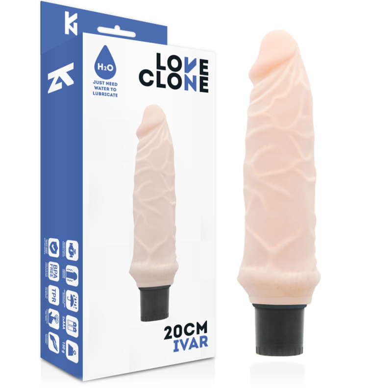 Vibratore Loveclone Ivar Autolubrificante 20Cm - LOVECLONE - Vibratori | erosidea.com