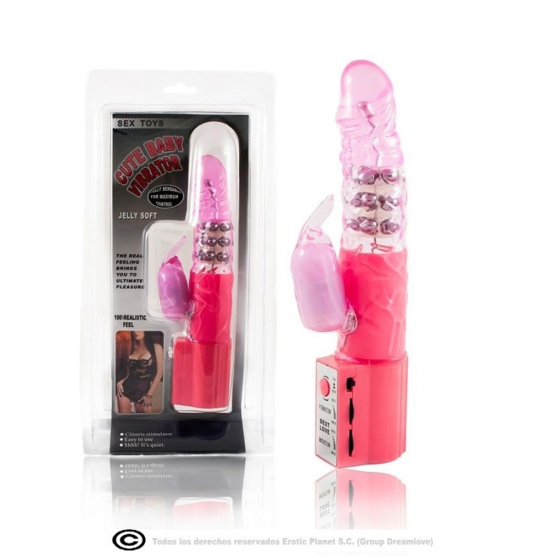 Vibratore Rabbit Baile Rosa Per Vagina E Ano - BAILE ROTATIONS - Vibratori Rabbit | erosidea.com