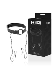 Fetish Submissive - Anello Gag Con Morsetti Per Capezzoli - FETISH SUBMISSIVE BONDAGE - Ball Gag e Bavagli | erosidea.com