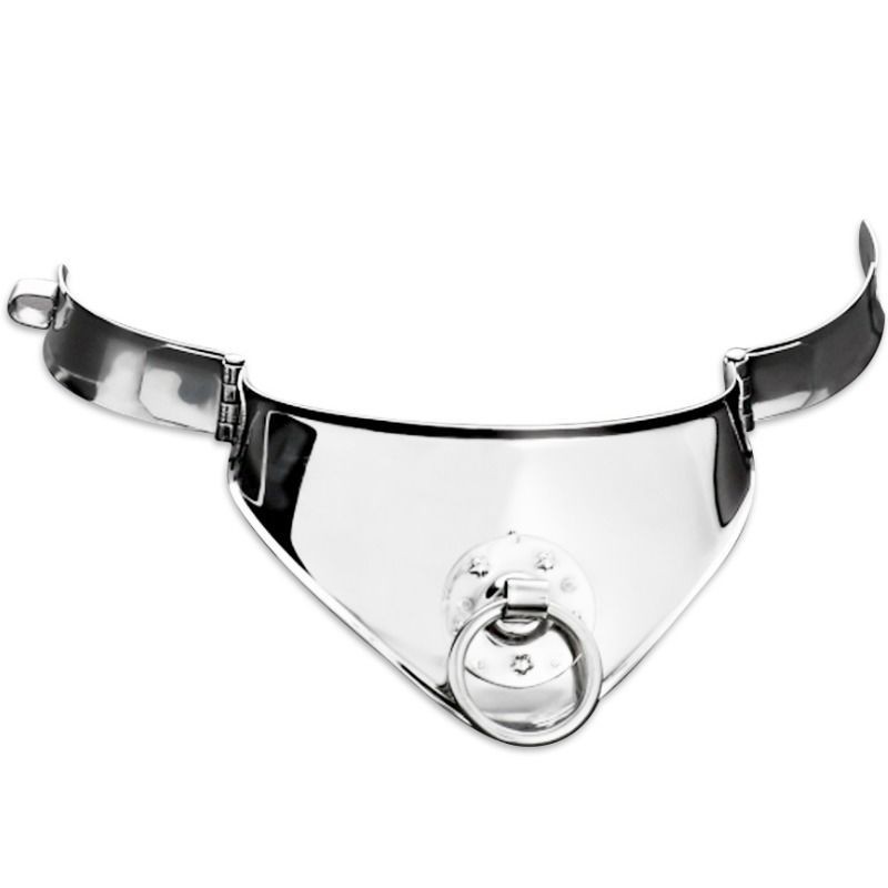 Metal Hard - Collare Di Contenimento Rigido In Metallo Con Anello E Lucchetto - METAL HARD - Collari e Guinzagli | erosidea.com