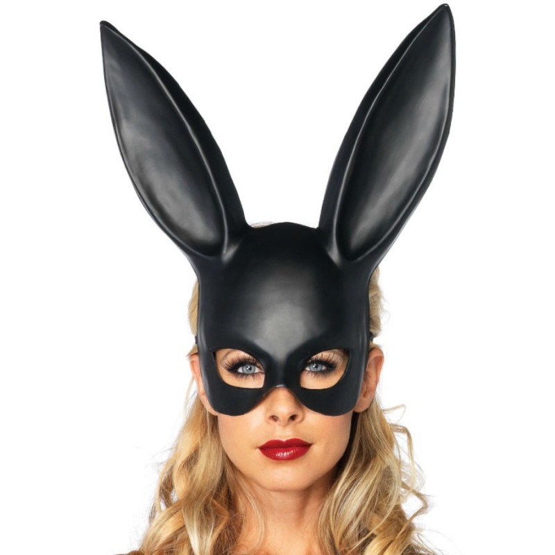 Maschera Rabbit Masquerade Nera - LEG AVENUE ACCESSORIES - Maschere e Cappucci | erosidea.com
