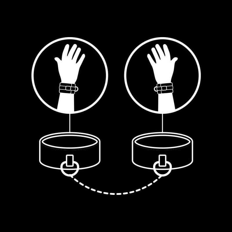 Fetish Submissive - Manette In Pelle Vegana Con Fodera In Noprene - FETISH SUBMISSIVE BONDAGE - Manette e Polsini | erosidea.com