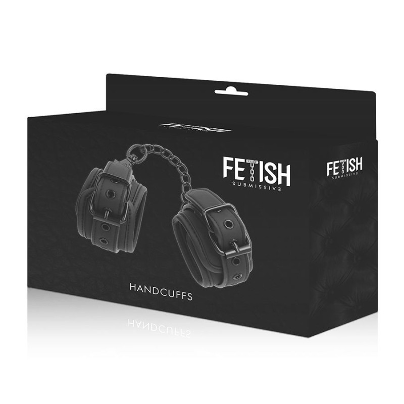 Fetish Submissive - Manette In Pelle Vegana Con Fodera In Noprene - FETISH SUBMISSIVE BONDAGE - Manette e Polsini | erosidea.com
