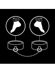 Fetish Submissive - Polsini Alla Caviglia In Pelle Vegana Con Fodera In Noprene - FETISH SUBMISSIVE BONDAGE - Manette e Polsini | erosidea.com