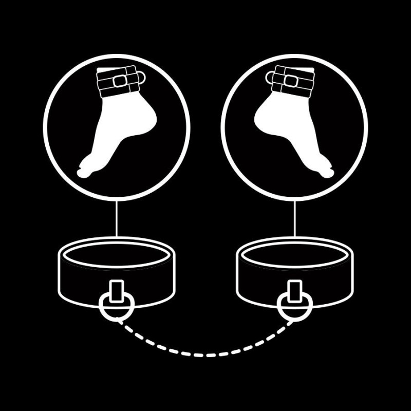 Fetish Submissive - Polsini Alla Caviglia In Pelle Vegana Con Fodera In Noprene - FETISH SUBMISSIVE BONDAGE - Manette e Polsini | erosidea.com