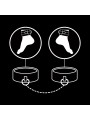Fetish Submissive - Polsini Alla Caviglia In Pelle Vegana Con Fodera In Noprene - FETISH SUBMISSIVE BONDAGE - Manette e Polsini | erosidea.com