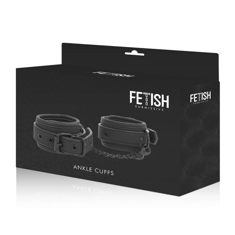 Fetish Submissive - Polsini Alla Caviglia In Pelle Vegana Con Fodera In Noprene - FETISH SUBMISSIVE BONDAGE - Manette e Polsini | erosidea.com