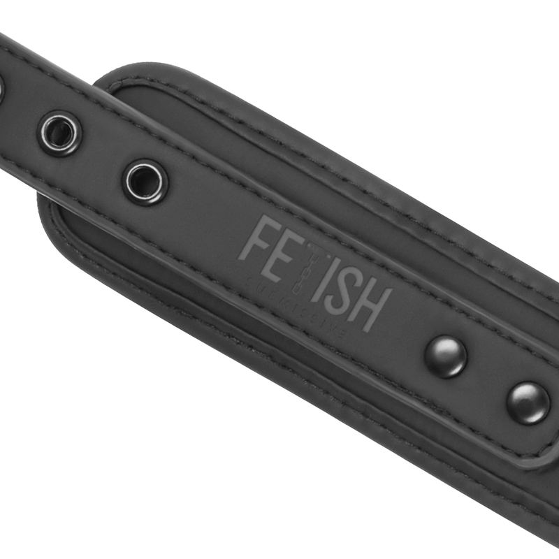 Fetish Submissive - Collana E Manette In Pelle Vegana Con Fodera In Neoprene - FETISH SUBMISSIVE BONDAGE - Manette e Polsini | erosidea.com