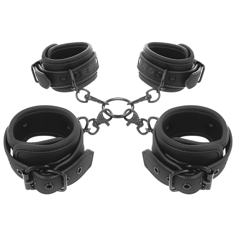 Fetish Submissive - Set Di Manette Per Mani E Caviglie Con Fodera In Noprene - FETISH SUBMISSIVE BONDAGE - Manette e Polsini | erosidea.com