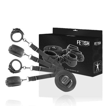 Fetish Submissive - Set Di Manette E Cravatte Con Fodera In Noprene - FETISH SUBMISSIVE BONDAGE - Manette e Polsini | erosidea.com