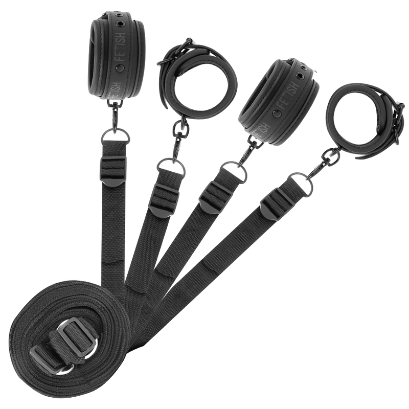 Fetish Submissive - Set Di Manette E Cravatte Con Fodera In Noprene - FETISH SUBMISSIVE BONDAGE - Manette e Polsini | erosidea.com