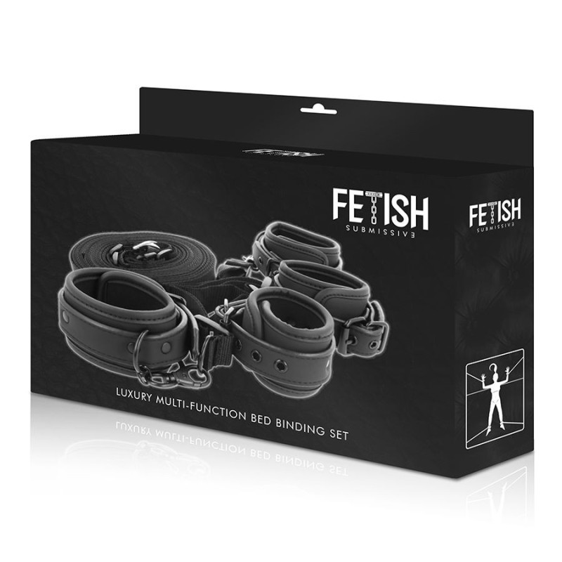 Fetish Submissive - Set Di Manette E Cravatte Con Fodera In Noprene - FETISH SUBMISSIVE BONDAGE - Manette e Polsini | erosidea.com