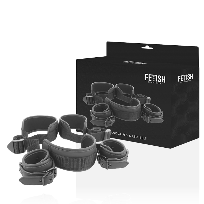 Fetish Submissive - Posizione A Gambe Aperte Con Manette Fodera In Noprene - FETISH SUBMISSIVE BONDAGE - Manette e Polsini | erosidea.com