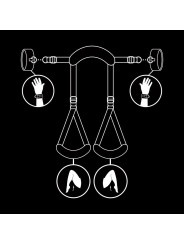 Fetish Submissive - Posizione A Gambe Aperte Con Manette Fodera In Noprene - FETISH SUBMISSIVE BONDAGE - Manette e Polsini | erosidea.com