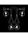 Fetish Submissive - Posizione A Gambe Aperte Con Manette Fodera In Noprene - FETISH SUBMISSIVE BONDAGE - Manette e Polsini | erosidea.com