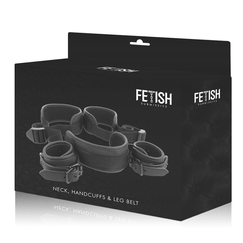 Fetish Submissive - Posizione A Gambe Aperte Con Manette Fodera In Noprene - FETISH SUBMISSIVE BONDAGE - Manette e Polsini | erosidea.com