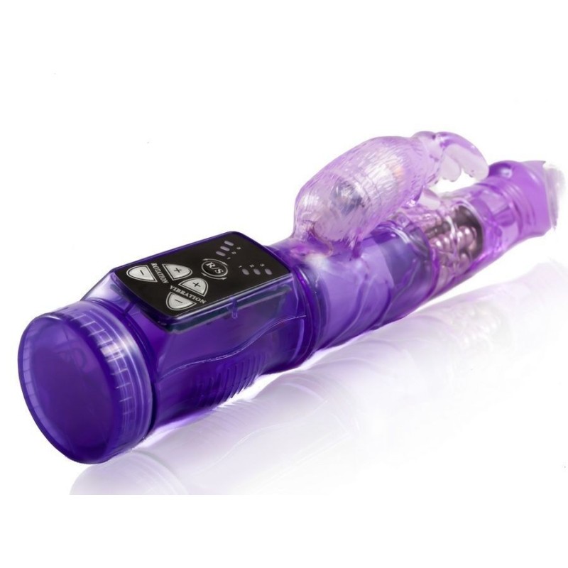 Vibratore Rabbit Happy Angel Lilla Con Rotazione E Oscillazione - BAILE ROTATIONS - Vibratori Rabbit | erosidea.com