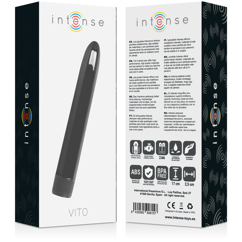 Vibratore Intense Vito Nero - INTENSE FUN - Vibratori | erosidea.com
