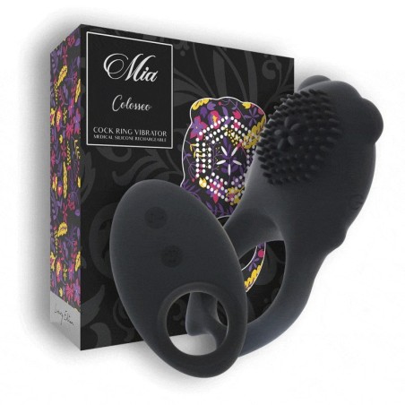 Mia - Telecomando Ad Anello Colosseo Nero - MIA - Anelli Fallici | erosidea.com