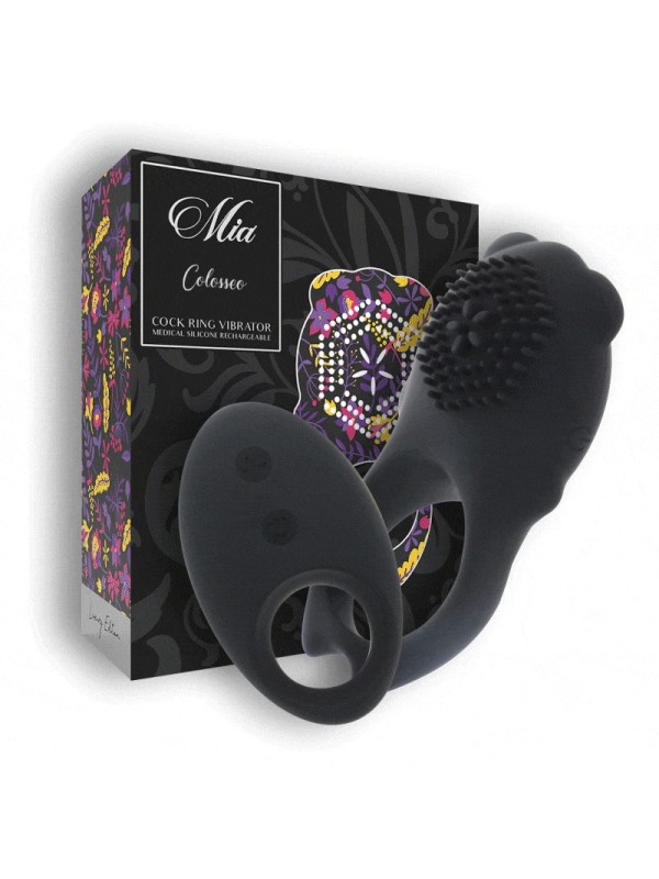 Mia - Telecomando Ad Anello Colosseo Nero - MIA - Anelli Fallici | erosidea.com