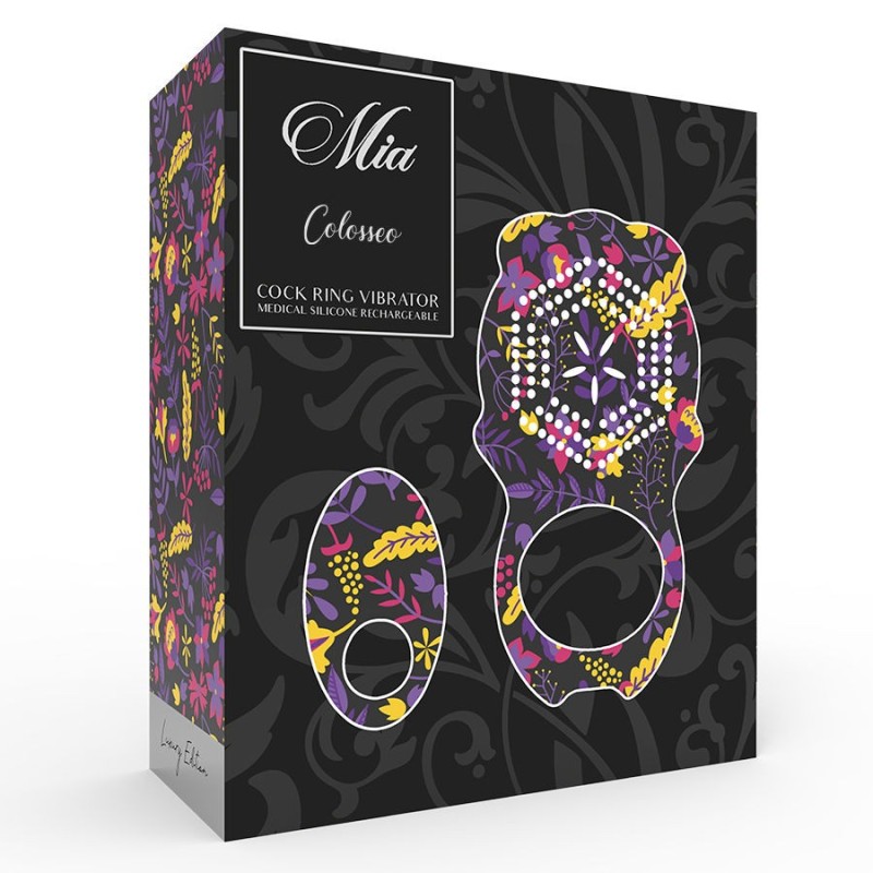 Mia - Telecomando Ad Anello Colosseo Nero - MIA - Anelli Fallici | erosidea.com