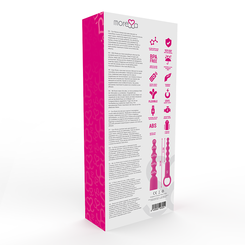 Moressa - Ronie Remote Control Piacere Anale Rosa - MORESSA - Vibratori Anali | erosidea.com