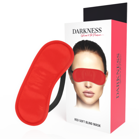Darkness - Maschera Rossa Liscia - DARKNESS BONDAGE - Maschere e Cappucci | erosidea.com