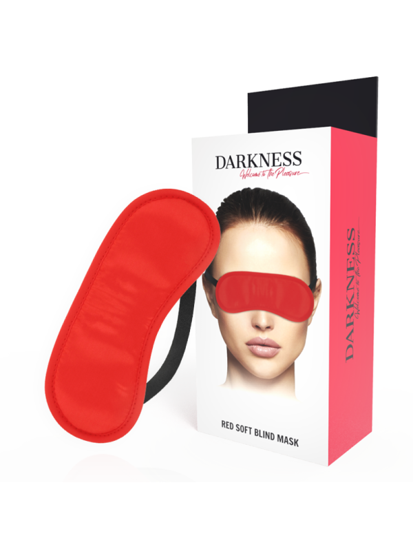 Darkness - Maschera Rossa Liscia - DARKNESS BONDAGE - Maschere e Cappucci | erosidea.com