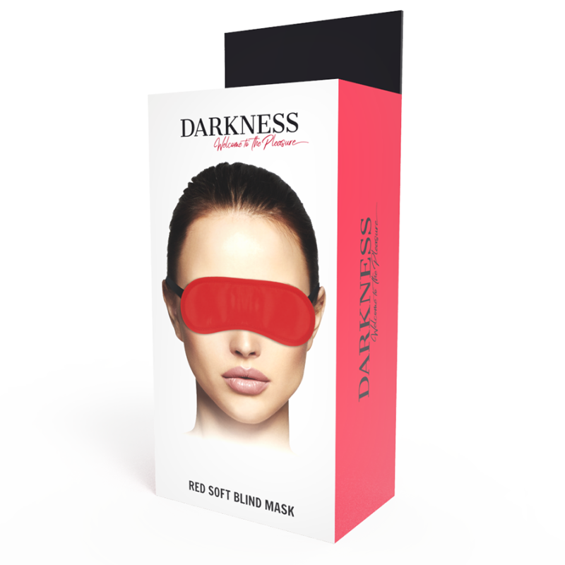 Darkness - Maschera Rossa Liscia - DARKNESS BONDAGE - Maschere e Cappucci | erosidea.com