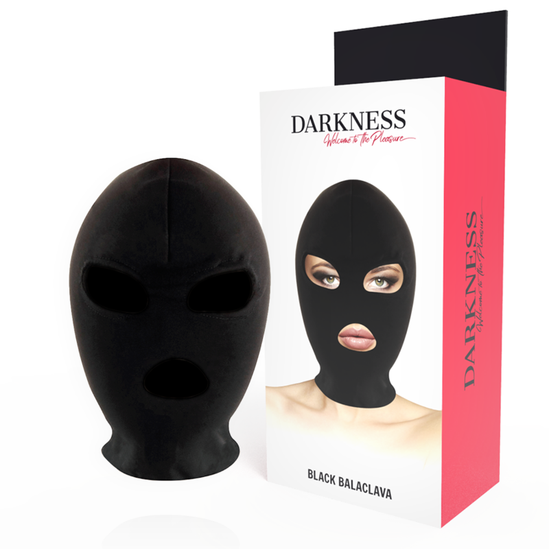 Darkness - Maschera Di Sottomissione Bdsm Bocca E Occhi Nera - DARKNESS BONDAGE - Maschere e Cappucci | erosidea.com