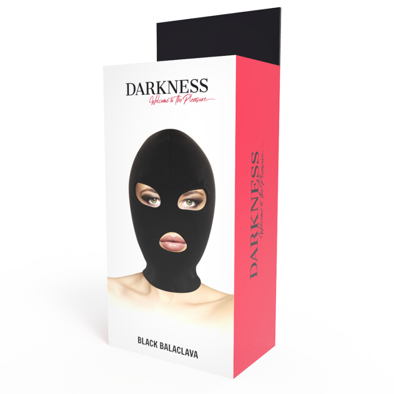 Darkness - Maschera Di Sottomissione Bdsm Bocca E Occhi Nera - DARKNESS BONDAGE - Maschere e Cappucci | erosidea.com