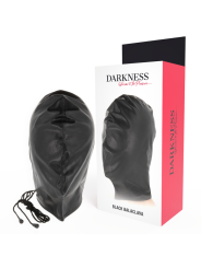 Darkness - Maschera Di Sottomissione Nera - DARKNESS BONDAGE - Maschere e Cappucci | erosidea.com