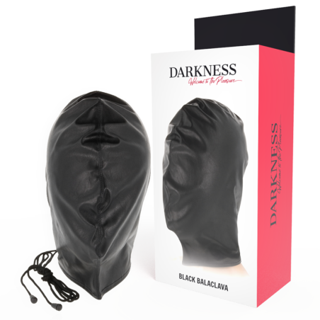 Darkness - Maschera Di Sottomissione Nera - DARKNESS BONDAGE - Maschere e Cappucci | erosidea.com