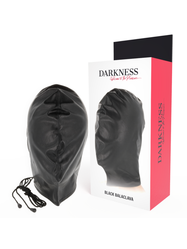 Darkness - Maschera Di Sottomissione Nera - DARKNESS BONDAGE - Maschere e Cappucci | erosidea.com