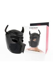 Darkness - Maschera Per Cani In Neoprene Con Muserola Rimovibile M - DARKNESS BONDAGE - Maschere e Cappucci | erosidea.com