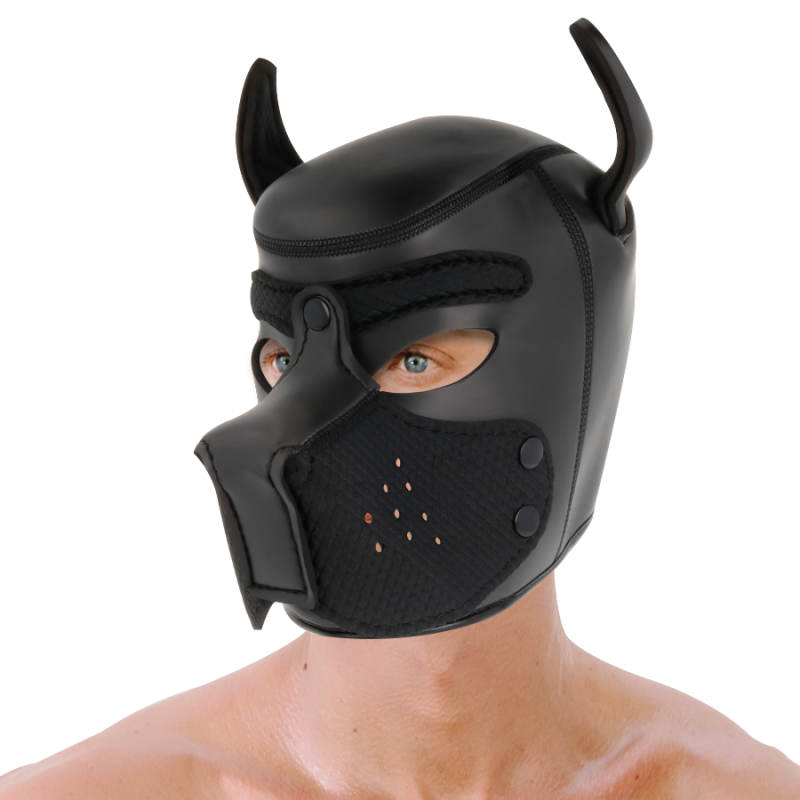 Darkness - Maschera Per Cani In Neoprene Con Muserola Rimovibile M - DARKNESS BONDAGE - Maschere e Cappucci | erosidea.com